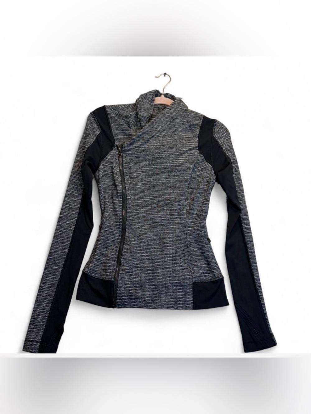lululemon athletica Heathered Black & Gray Knit Jacket